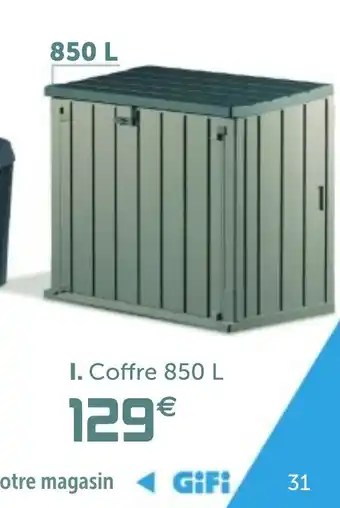 Gifi Coffre 850L offre