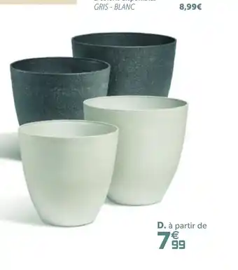 Cache-pot effet granit