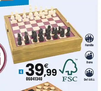 JouéClub Nom d'un pion coffret jeux en bois 10 en 1 offre