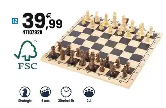 JouéClub Master senior jeu d’échecs offre