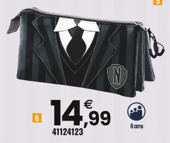 JouéClub Mercredi - trousse rectangulaire triple fan 2.0 uniforme offre