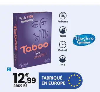 JouéClub Hasbro gaming taboo classique offre
