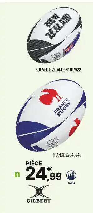 JouéClub Gilbert ballon de rugby supporter t5 offre