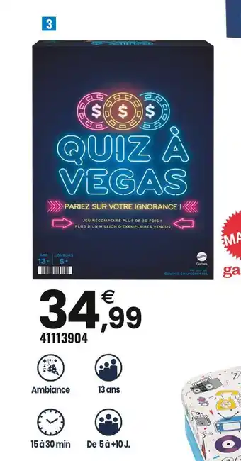 JouéClub Mattel games quiz à vegas offre