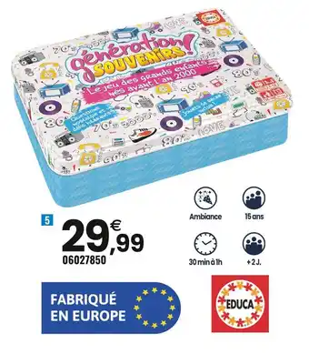 JouéClub Educa jeu génération souvenirs offre