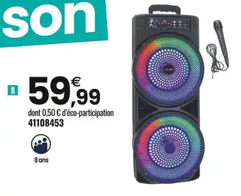 Enceinte karaoké lumineuse rgb bluetooth