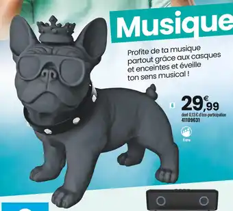 JouéClub Enceinte bluetooth funky bull - noir offre