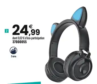 JouéClub Casque lumineux bluetooth offre