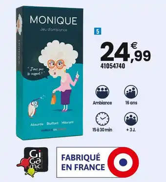 JouéClub Gigamic monique offre