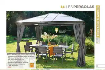 Bricomarché Tonnelle Polycarbonate Martika offre
