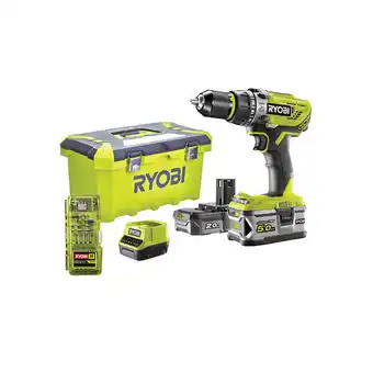 Pack ryobi perceuse-visseuse à percussion 18v oneplus - 1 batterie lithiumplus 5.0ah - 1 batterie lithiumplus 2.0ah - chargeu