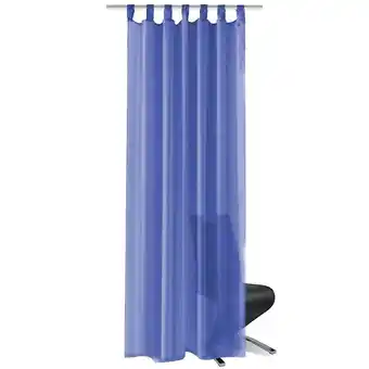 Bricorama Rideau occultant 2 pcs voile 140 x 245 cm bleu royal - bleu offre