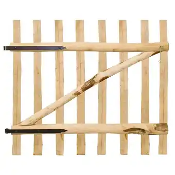 Bricorama Portillon simple de clôture bois de noisetier 100 x 90 cm - beige offre