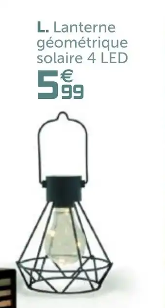 Gifi Lanterne Géométrique solaire 4 Led offre
