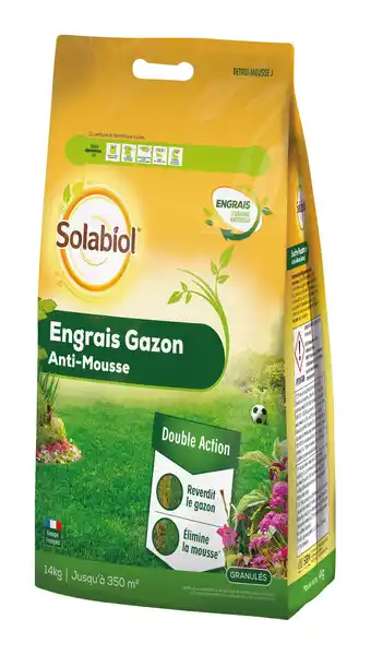 Gamm vert Engrais gazon anti-mousse solabiol offre