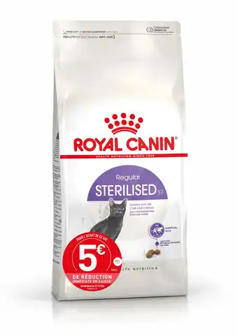 Gamm vert Croquettes sterilised 37 royal canin offre