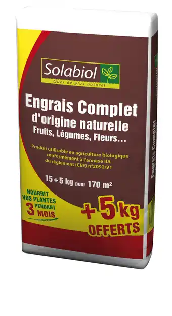 Gamm vert Engrais complet solabiol offre