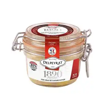 Carrefour Market Delpeyrat foie gras de canard entier offre