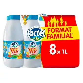 Carrefour Market Lactel lait u.h.t. bol de vie format familial offre