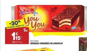 ALDI Gènoises Enrobèes De Chocolat offre