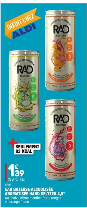 ALDI Eau Gazeuse Alcoolisèe Aromatisèe Hard Seltzer offre