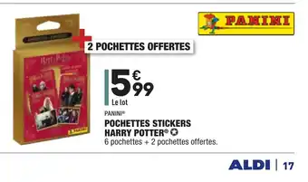 ALDI Pochettes Stickers Harry Potter offre