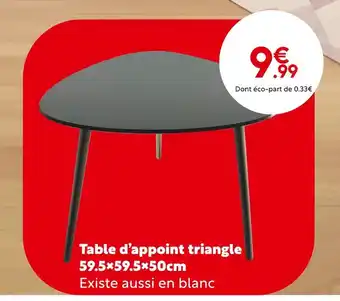 Table dâappoint triangle 59.5x59.5x50cm