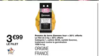 Monoprix Pomme de terre gwenne four + 20% offerts offre