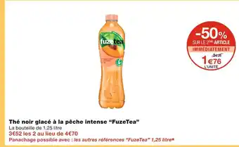 Monoprix Fuzetea thé noir glacé à la pêche intense offre