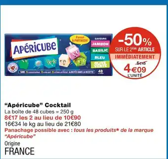 Monoprix Apéricube apéricube cocktail offre