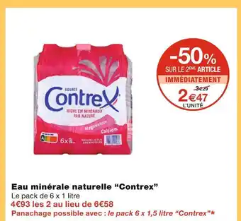 Monoprix Contrex eau minérale naturelle offre