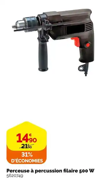 Weldom Perceuse à percussion filaire 500 w offre