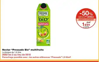 Monoprix Pressade bio nectar multifruits offre