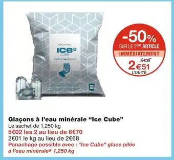 Monoprix Ice cube glaçons à l’eau minérale offre