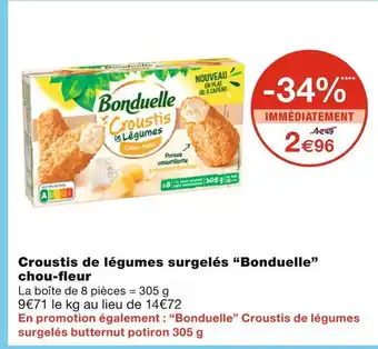 Monoprix Bonduelle croustis de légumes surgelés offre