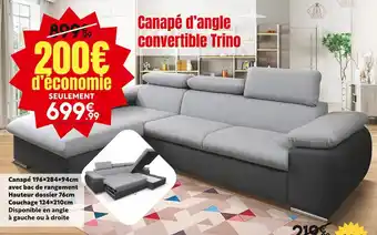 Maxi Bazar Canapé 196x284x94cm avec bac de rangement offre