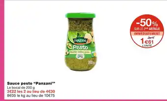Monoprix Panzani sauce pesto offre
