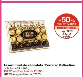 Monoprix Ferrero assortiment de chocolats collection offre