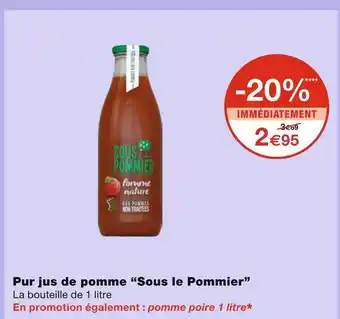 Monoprix Sous le pommier pur jus de pomme offre