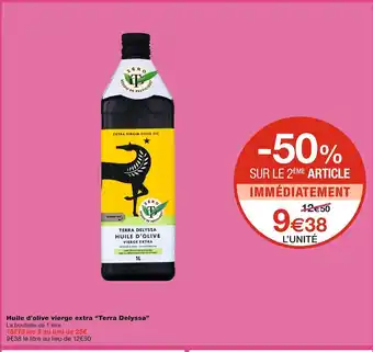 Monoprix Terra delyssa huile d’olive vierge extra offre