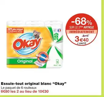 Monoprix Okay essuie-tout original blanc offre