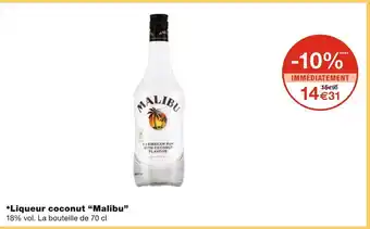 Monoprix Malibu liqueur coconut offre