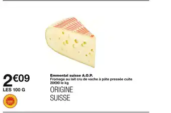 Monoprix Emmental suisse a.o.p offre