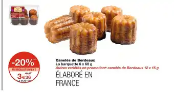 Monoprix Canelés de bordeaux offre