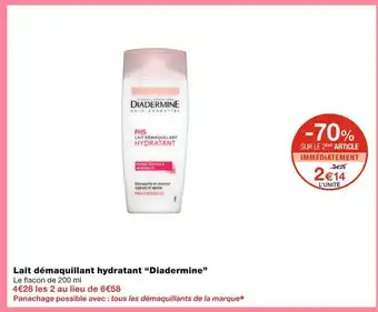 Monoprix Diadermine lait démaquillant hydratant offre