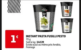 Auchan Instant pasta fusilli pesto offre