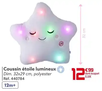 Gifi Coussin étoile lumineux offre
