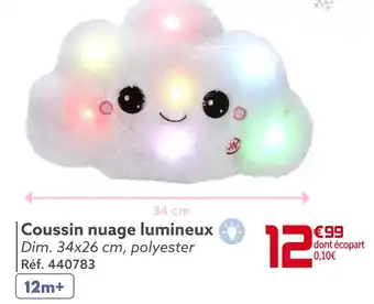 Coussin nuage lumineux