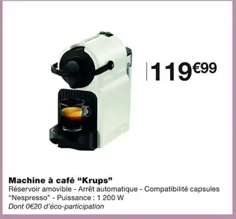 Monoprix Krups machine à café offre