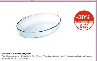 Monoprix Pyrex plat à four ovale offre